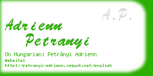 adrienn petranyi business card