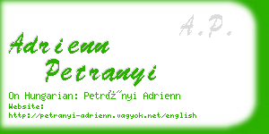 adrienn petranyi business card